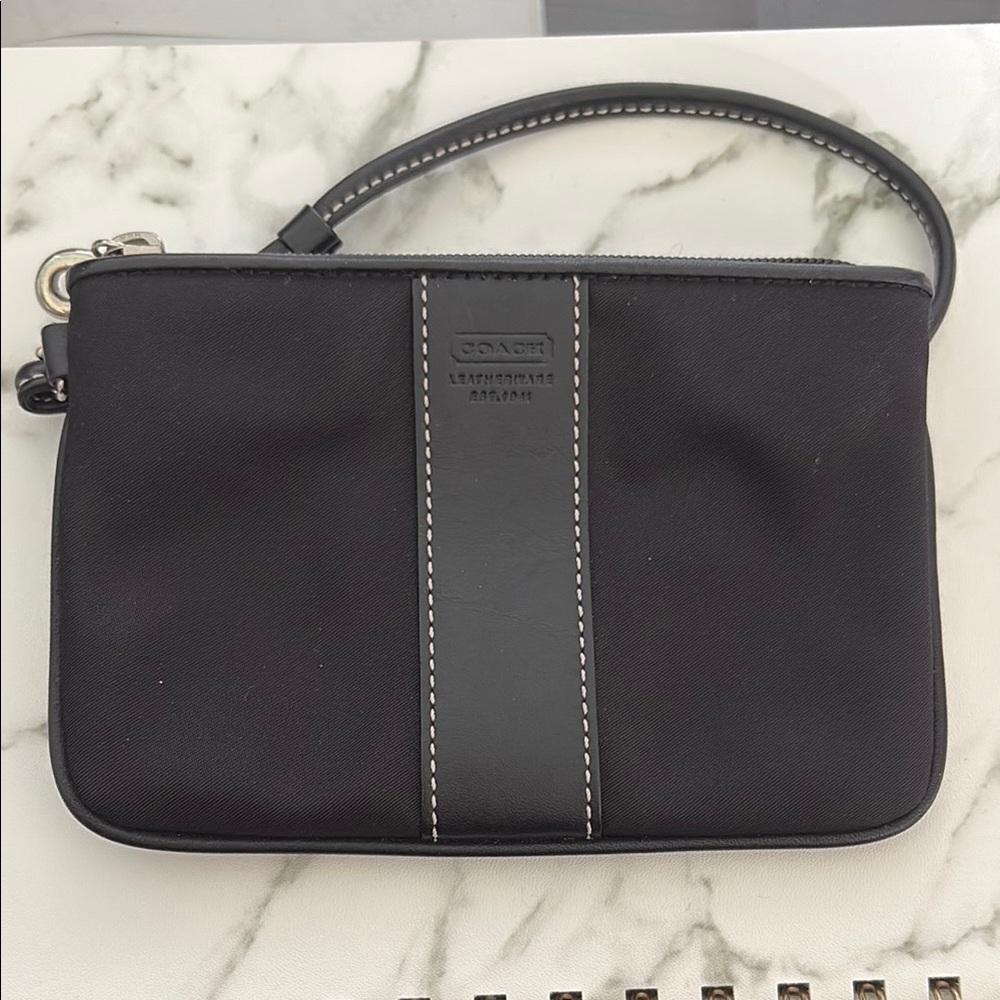 Coach Black Wrislet with Leather Details Y2K